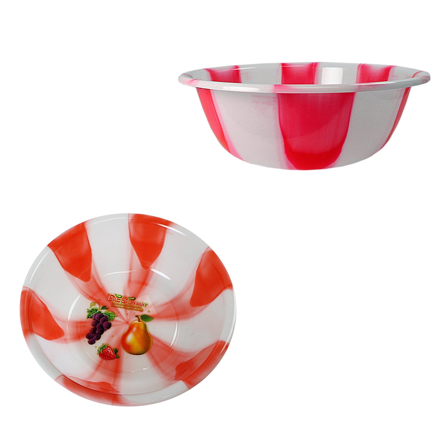 Tie Dye Print Plastic Kitchen Bowls Bowls Small 28 cm Assorted Colours 3064 (Parcel Rate)