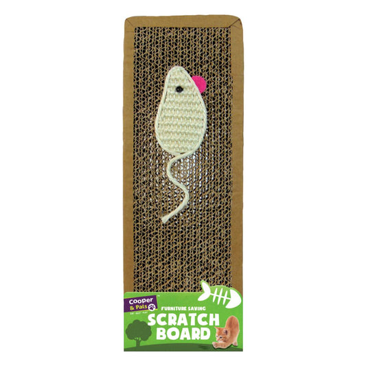 Pet Cat Scratch Board with Mouse Design 36.5 x 12 x 2.5cm 317554 A (Parcel Rate)