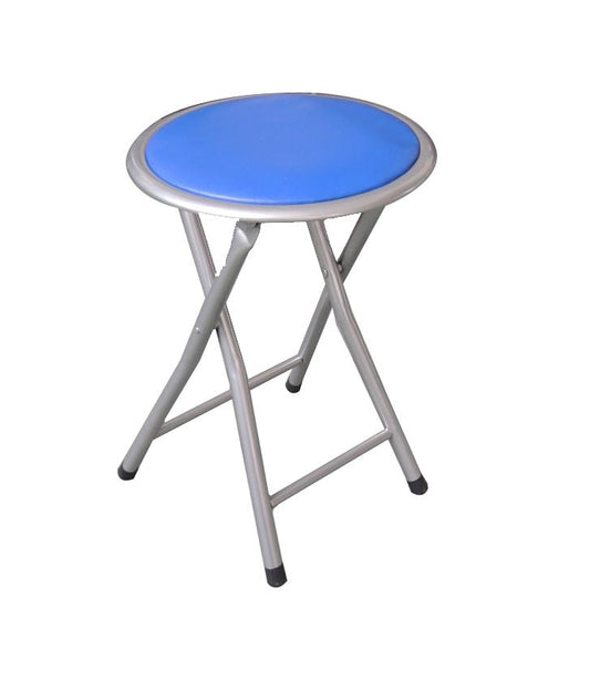 Folding Stool Blue Ideal For Small Spaces 3177C (Parcel Rate)