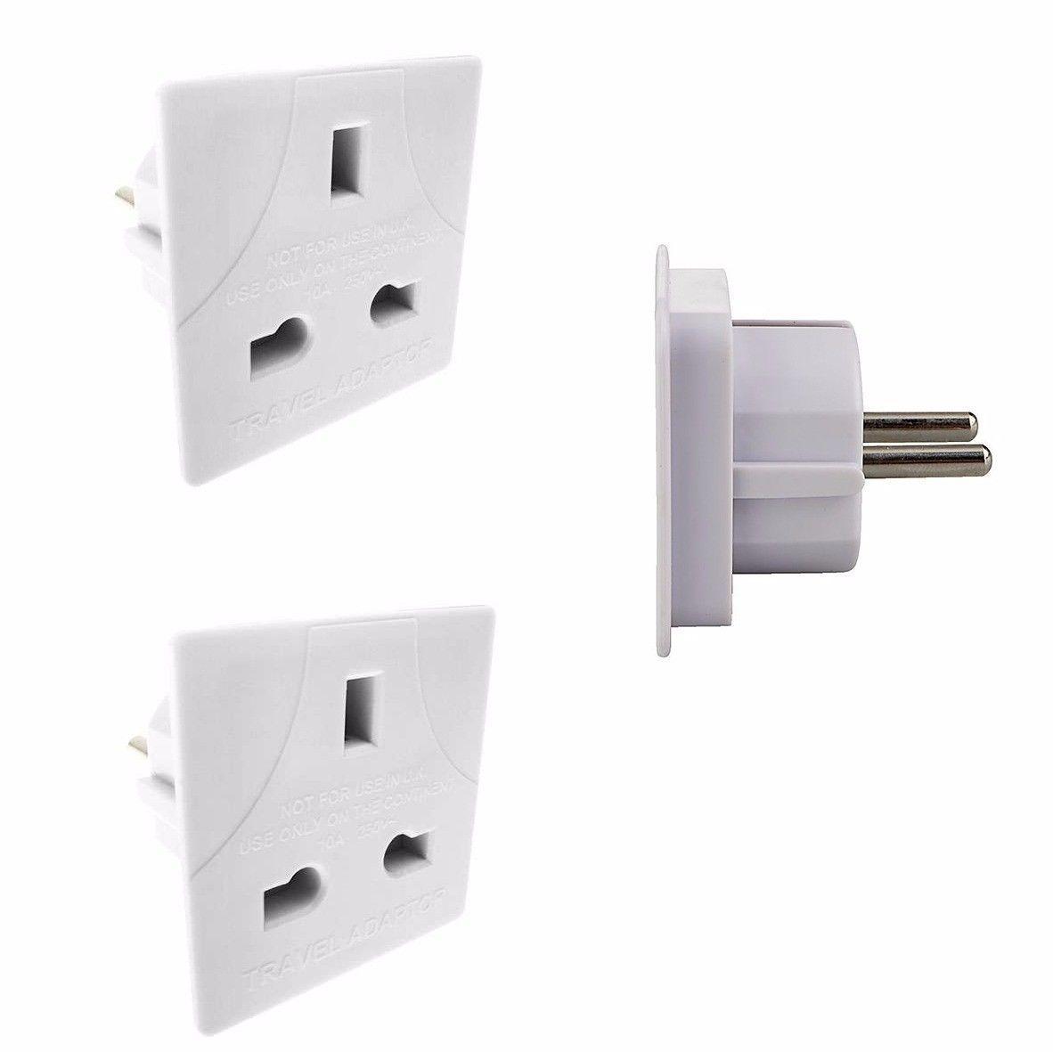 UK To EU Travel Adapter Plug 5.8 cm TVL1015 (Parcel Rate)