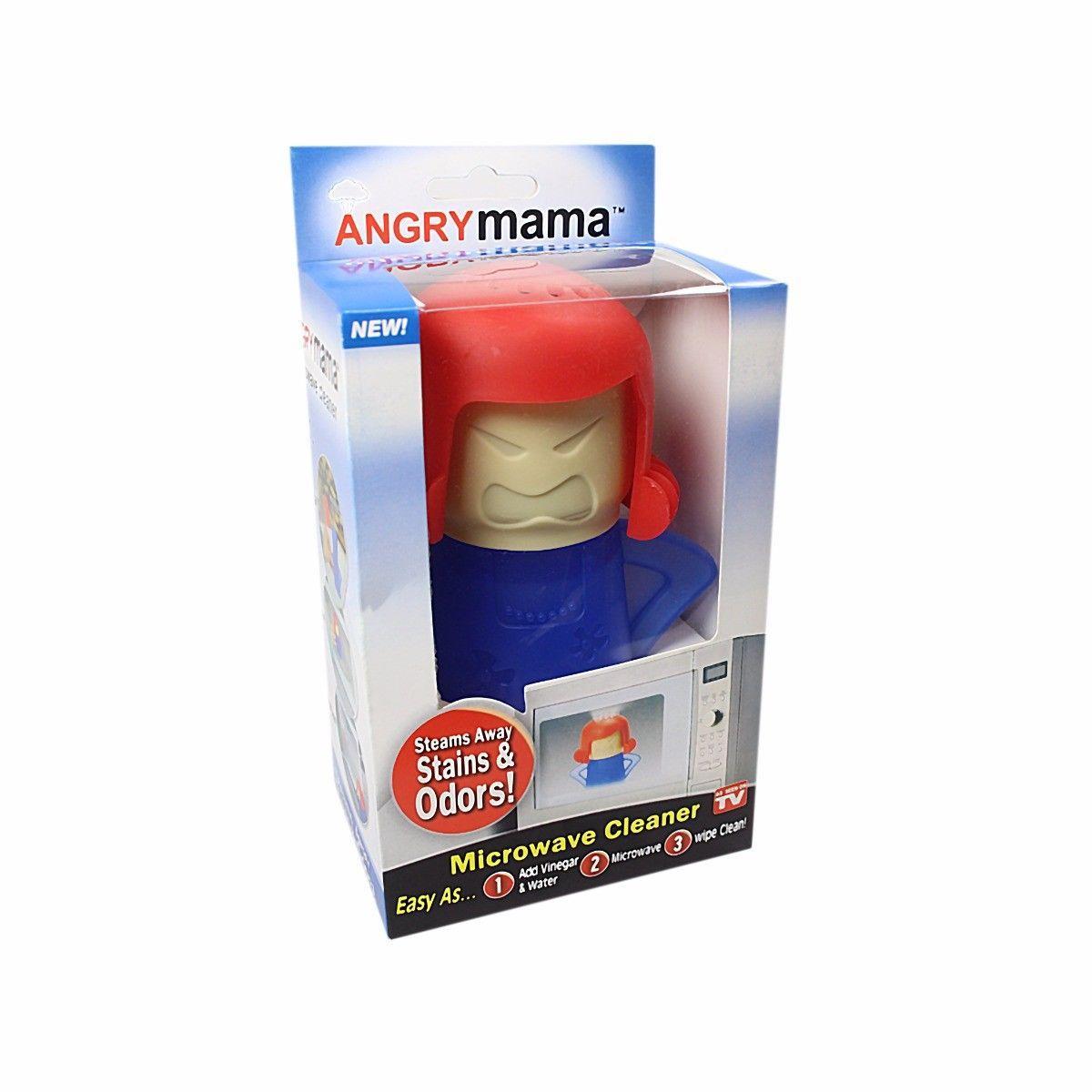 Microwave Angry Mama Steam Cleaner Assorted Colours 3931 (Parcel Rate)