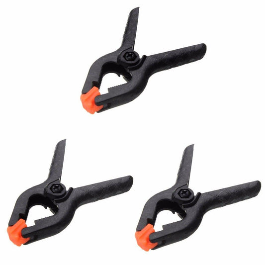 3 Piece Set 4'' Plastic Spring Clamps Hand Tools And Vices Diy Outdoors 2230 / 3154 (Parcel Rate)