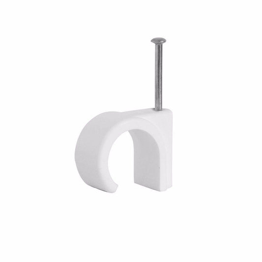 Value Pack Cable Clips Round White 4mm 0145 (Large Letter Rate)