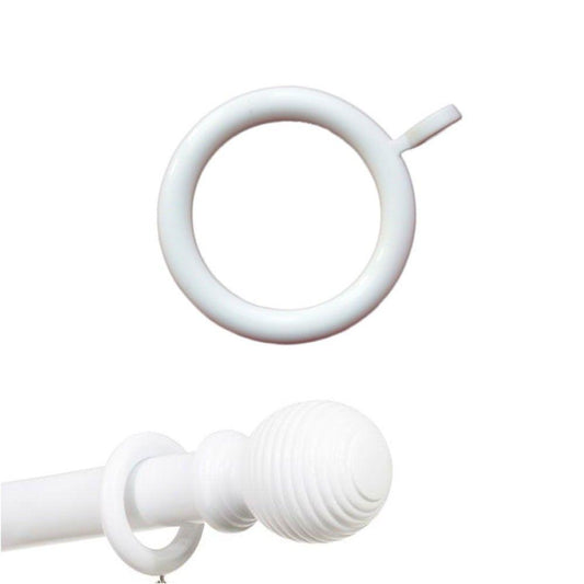 6 x Curtain Pole Rings 56mm (28mm Poles) Pack of 6 White 0688 (Large Letter Rate)