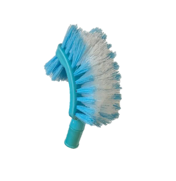 Plastic Double Sided Toilet Cleaning Scrubbing Brush 54 cm Assorted Colours 4026 (Parcel Rate)