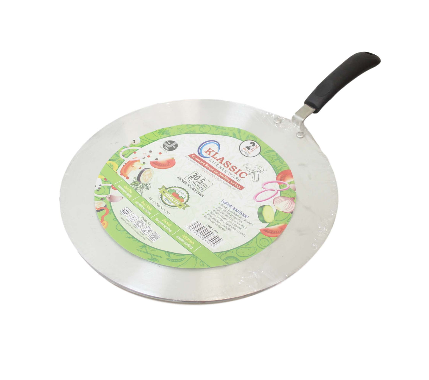 2 Layer Non Stick Coating Cookware Range Durable Mirror Polish Tawa 30.5cm 421 (Parcel Rate)