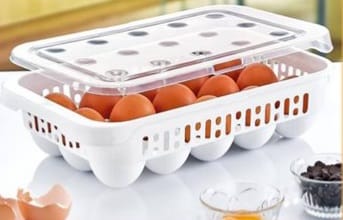 Plastic Egg Storage Container Box 15 Eggs 28 x 18 x 8 cm AK680 (Parcel Rate)