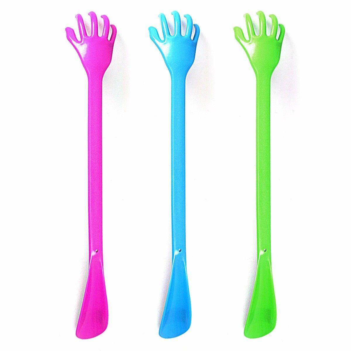 Plastic Shoe Horn and Back Scratcher 50 cm Assorted Colours 4358 (Parcel Rate)