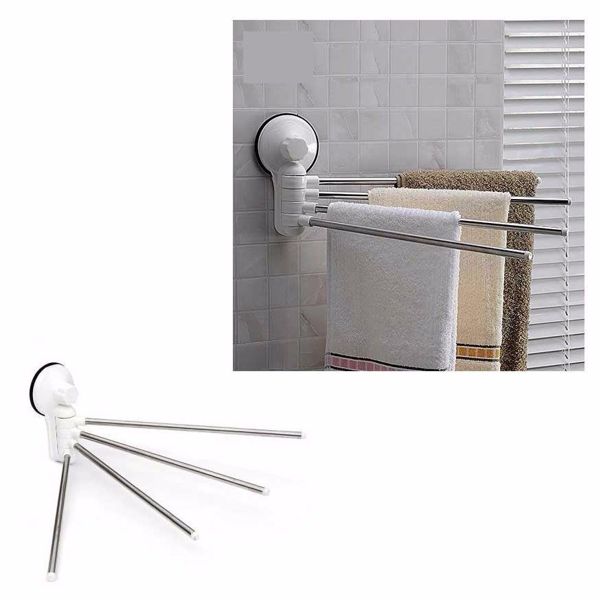 Towel Bar Suction Cup Adjustable Rail Gold Quality 180 Degrees Rotated 0873 (Parcel Rate)