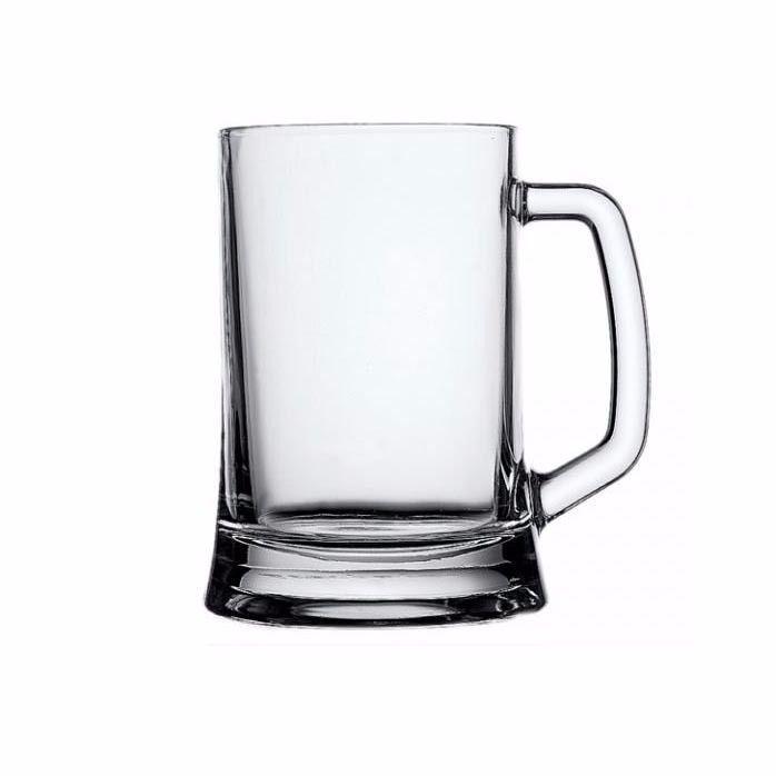 Set Of 2 High Quality Classic Heavy Duty 660ml Big Bear Glass Mugs Home Glassware 5286 (Parcel Rate)