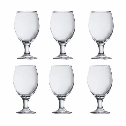 6 Pack of clear glass beer glass, drinking glass fancy beer glass 400ml 44417  9224 (Parcel Rate)