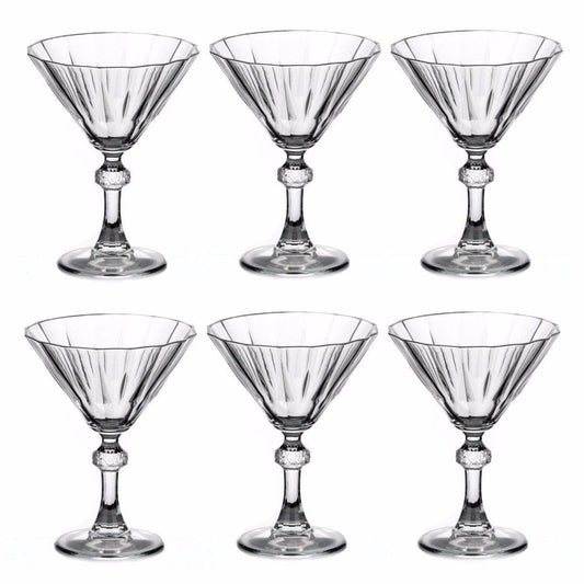 Diamond Martini Glass 238 ml 6 Pieces 4400*99 (Parcel Rate)