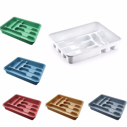 Plastic Cutlery Drawer Tray Holder 38.5 x 30.4 cm Assorted Colours D14001 (Parcel Rate)