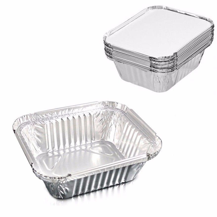 Aluminium Foil Food Containers 12.5 x 10 x 4 cm Pack of 10 SK7310 (Parcel Rate)