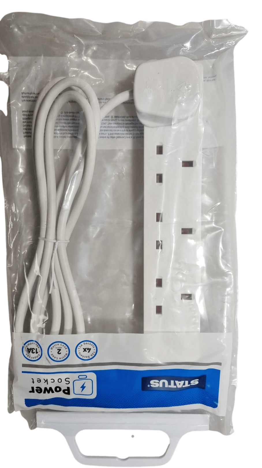 4 Way UK 3 Pin Plug Surge Protected Extension Lead 2 Metre 4WS2M20 A  (Parcel Rate)