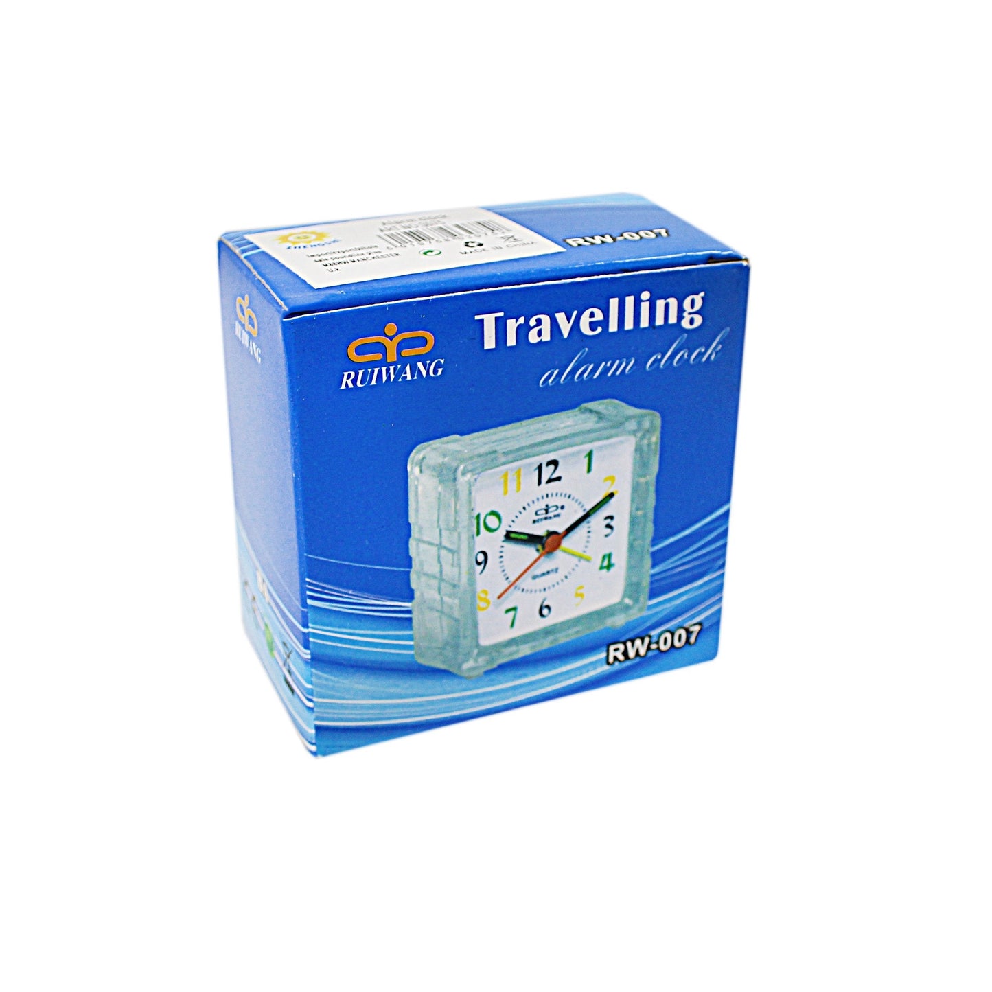 Small Mini Travel Office Square Quartz Bedside Desk Travelling Alarm Clock 3075 A (Parcel Rate)