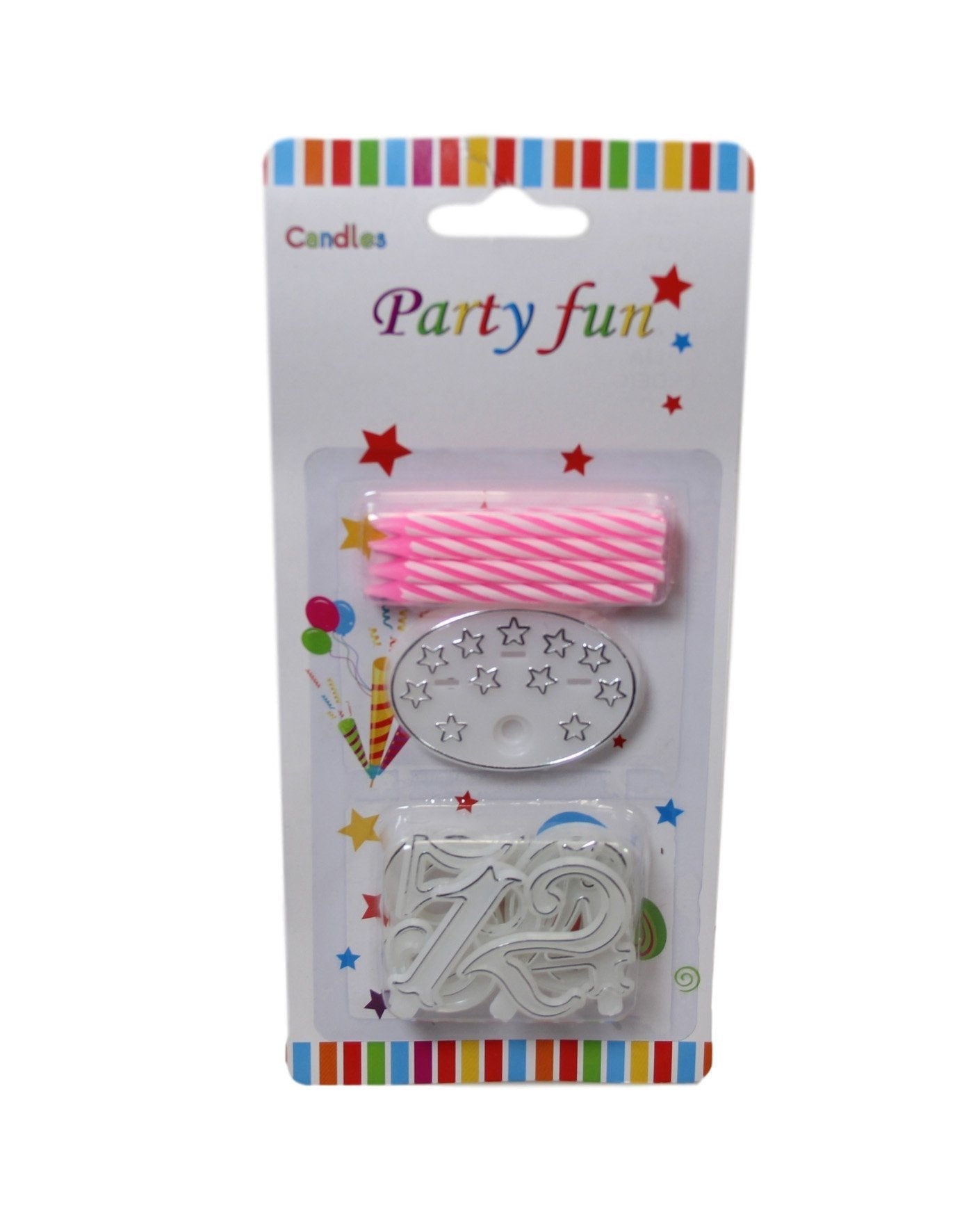 Birthday Candles With Numbers 1-10 Pack of 6 Assorted Colours 5798 (Large Letter Rate)