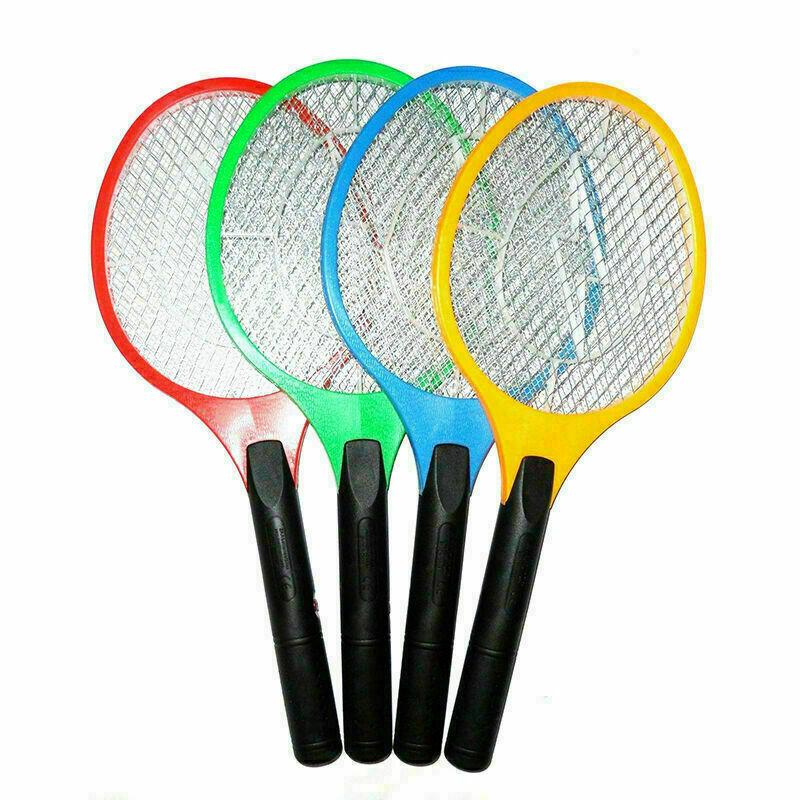 Electric Battery Operated Fly Mosquito Swatter Racket 50 x 21 cm Assorted Colours 5800 (Parcel Rate)