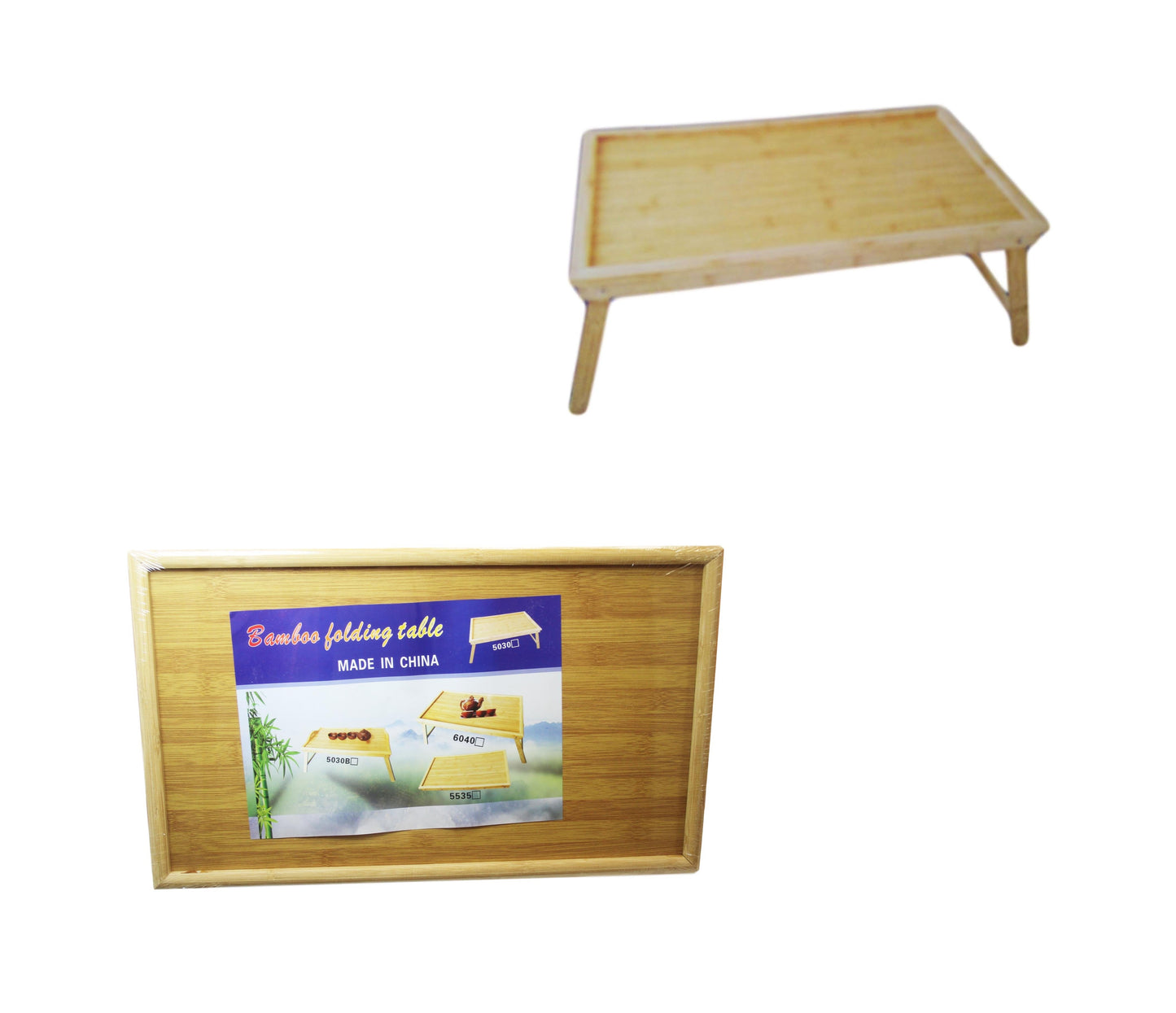 Bamboo Folding Table Indoor Household Picnic Wooden Table 50 x 30 cm 6024 (Parcel Rate)