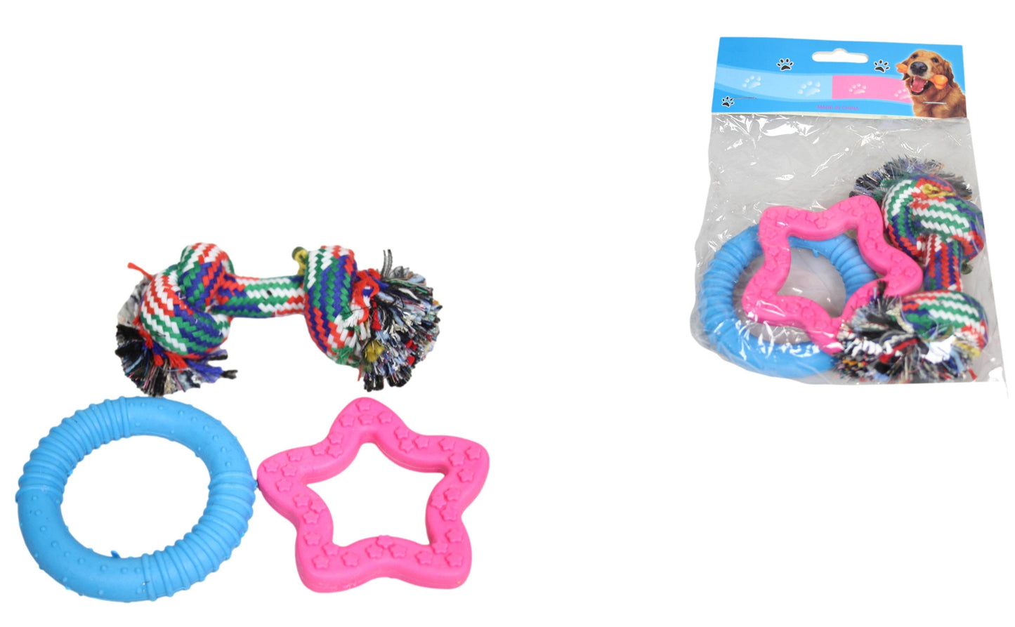 Playful Dog Toys 3 In Pack 6041  (Parcel Rate)