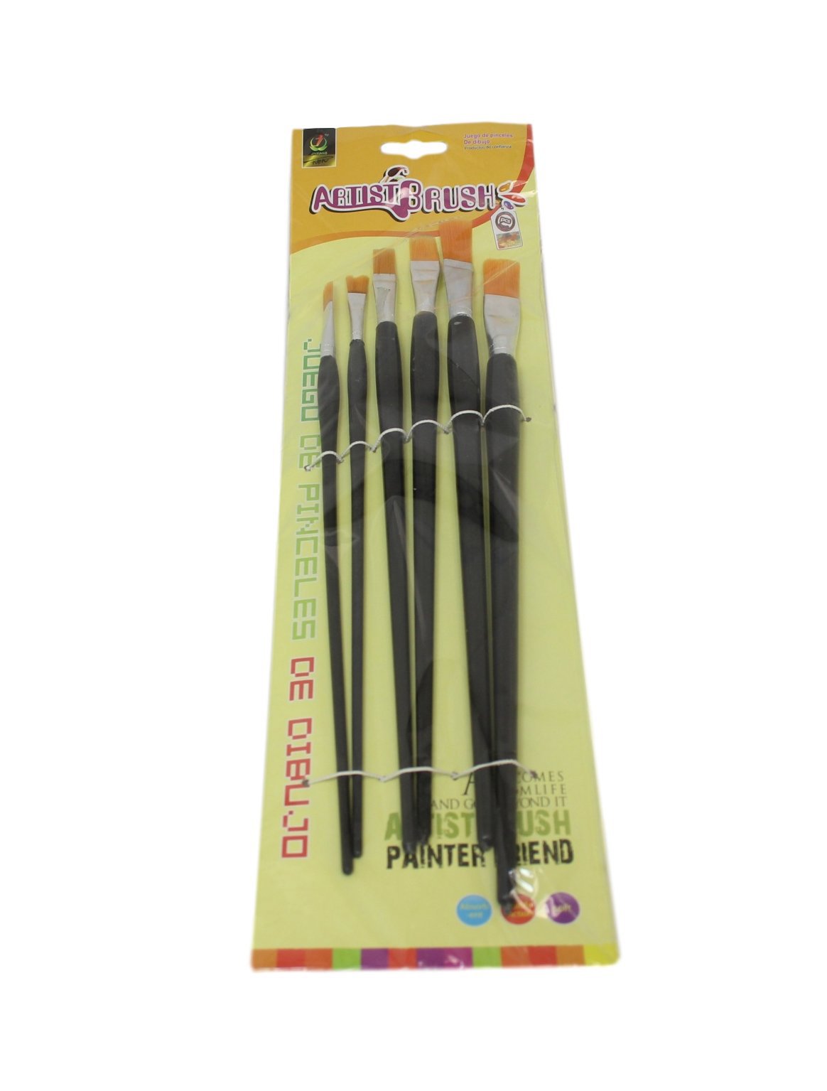 Artist Brush Set Paintings Soft Bristle 6 Pack Art and Craft Brushes 6065 (Large Letter Rate)