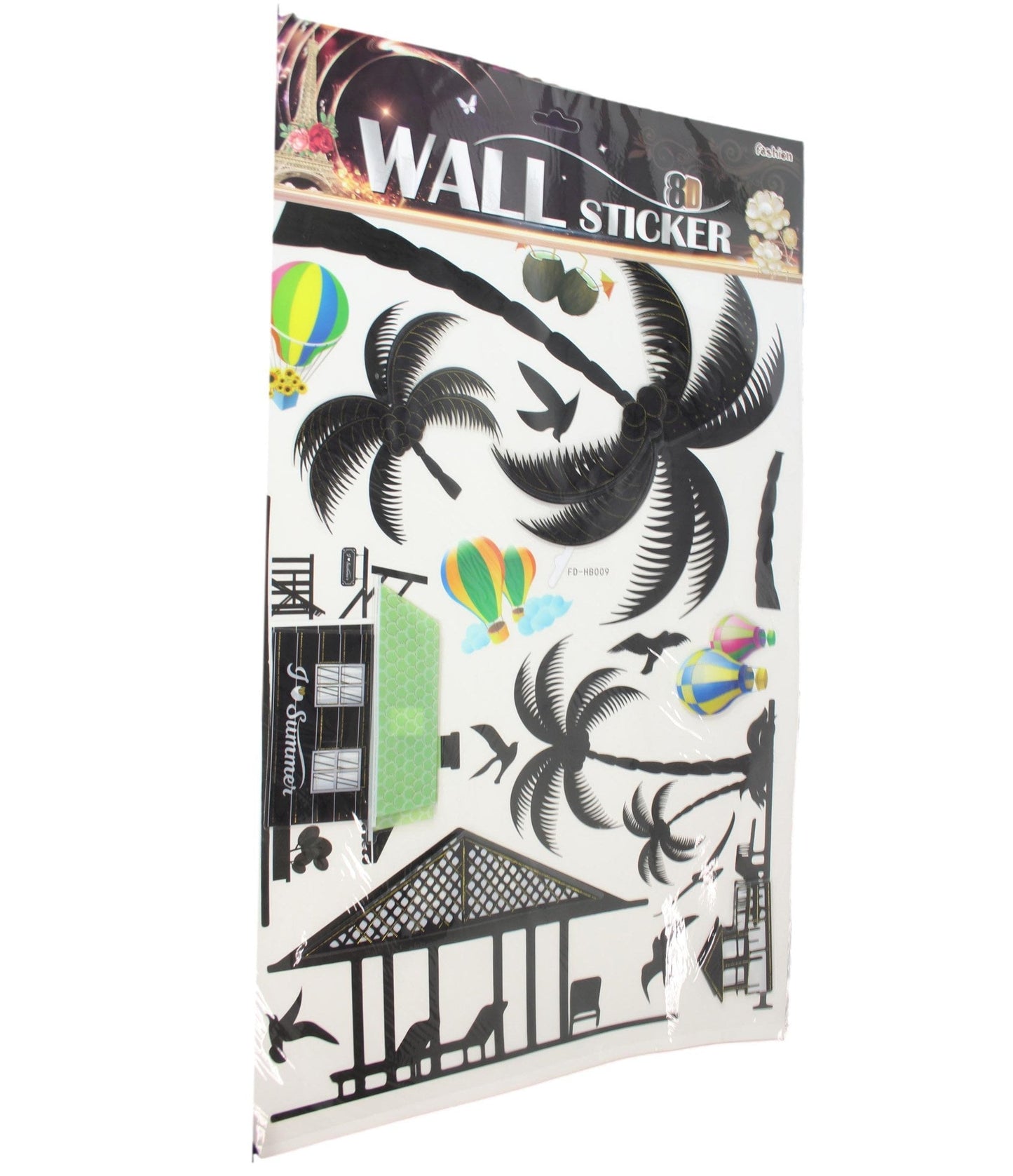 Room Décor Large Wall Stickers 60 x 37 cm Assorted Designs 6609 (Parcel Rate)