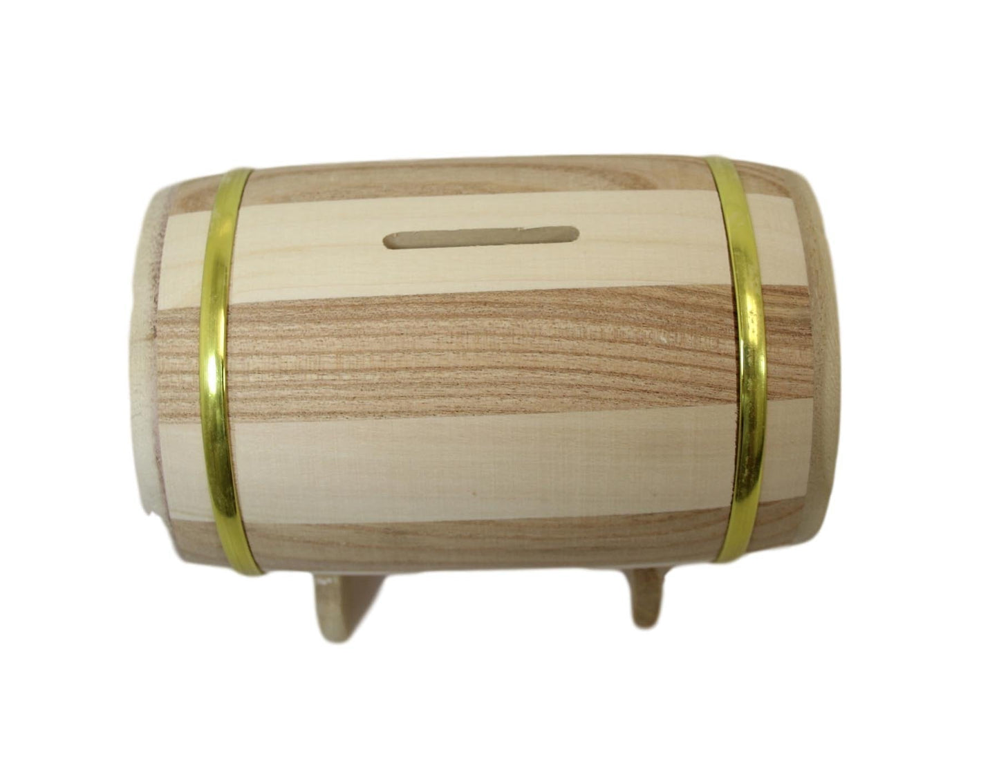 Wooden Treasure Box Style Money Box Deposit Box Gold Rim Vintage Style 16cm x 10cm 6099 (Parcel Rate)