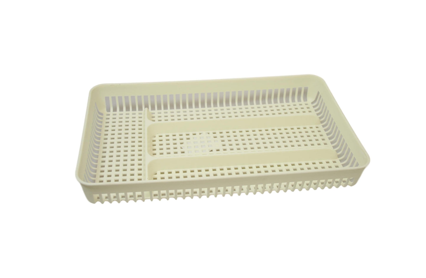 Plastic Cutlery Tray Cream Sink Rack Storage Tray 29cm x 18cm 6151 (Parcel Rate)