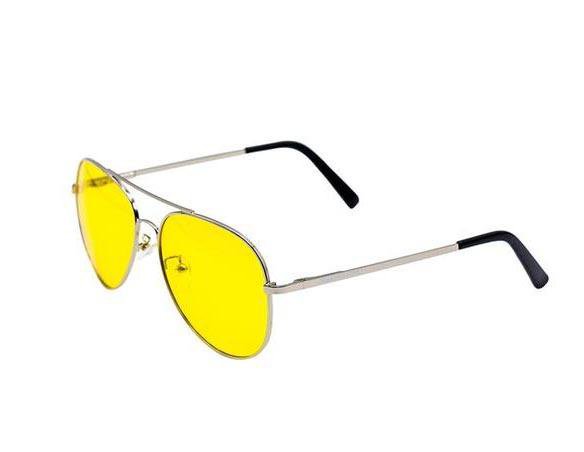 Night View Glasses Yellow Coated Night Time Glare UVA UVB Protection 14cm 6165 (Parcel Rate)