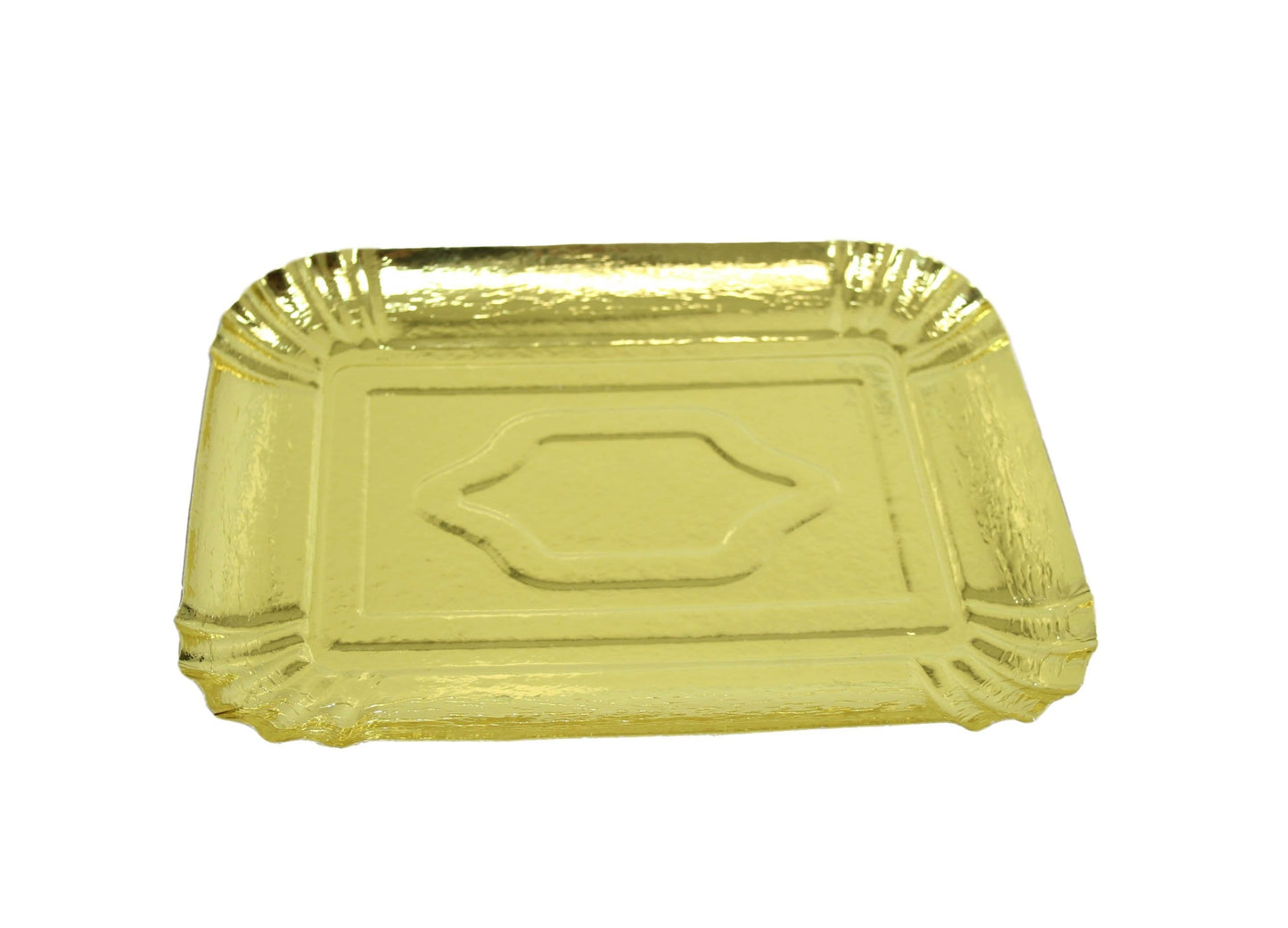 Gold Coloured Paper Party Celebrations Disposable Serving Plates 20 x 28 cm Pack of 3 6274 (Large Letter Rate)