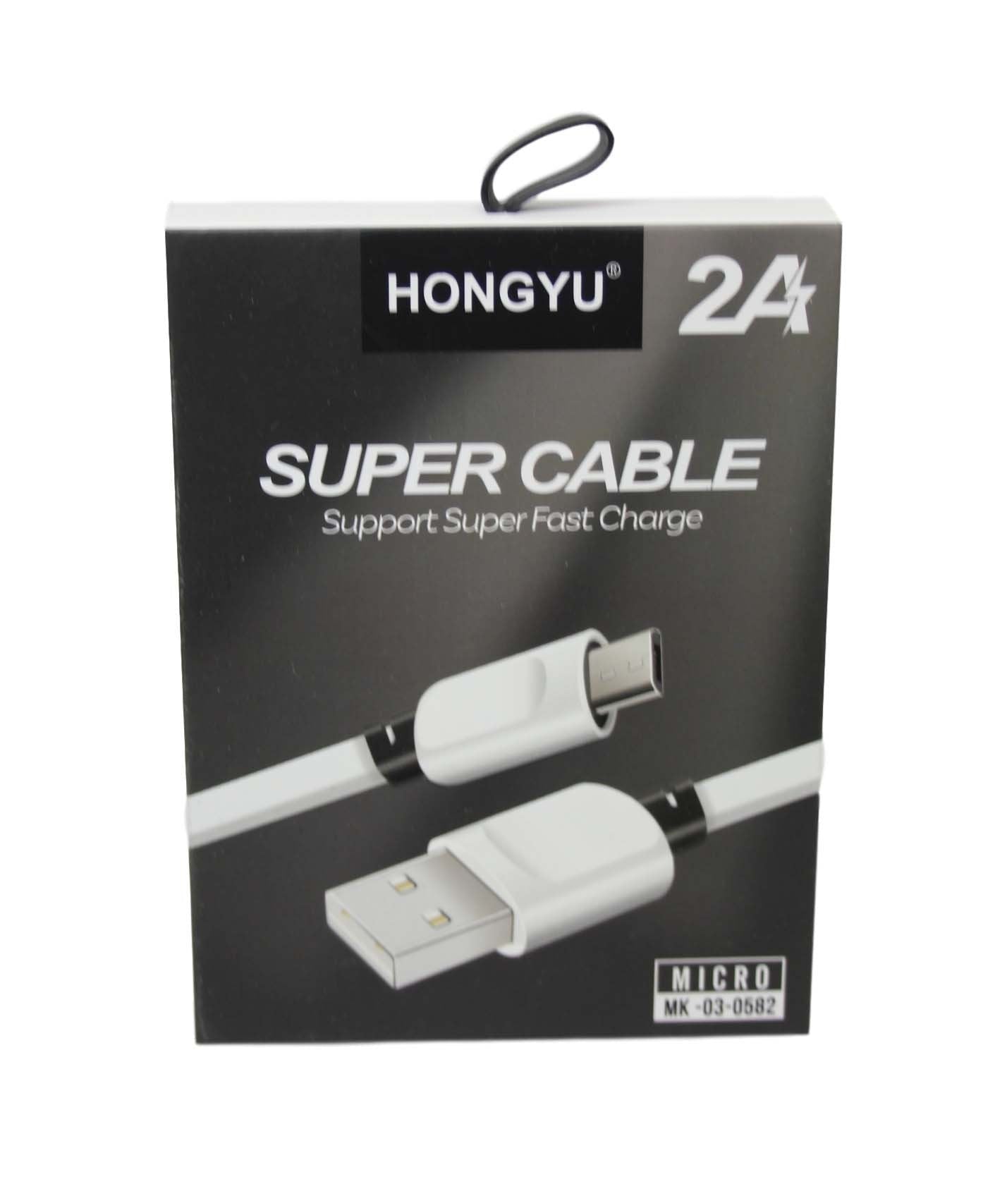 Hongyu Phone Micro USB Charging Cable Assorted Colours 6389 (Large Letter Rate)