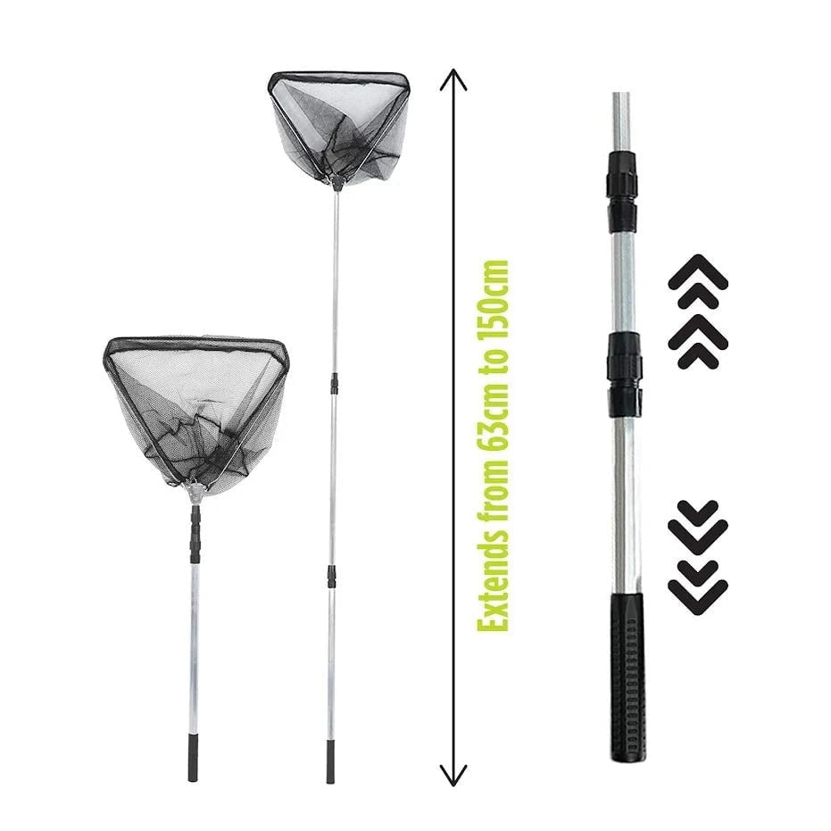 Telescopic Fishing Landing Net Extends From 63cm To 150cm 66021 (Parcel Rate)