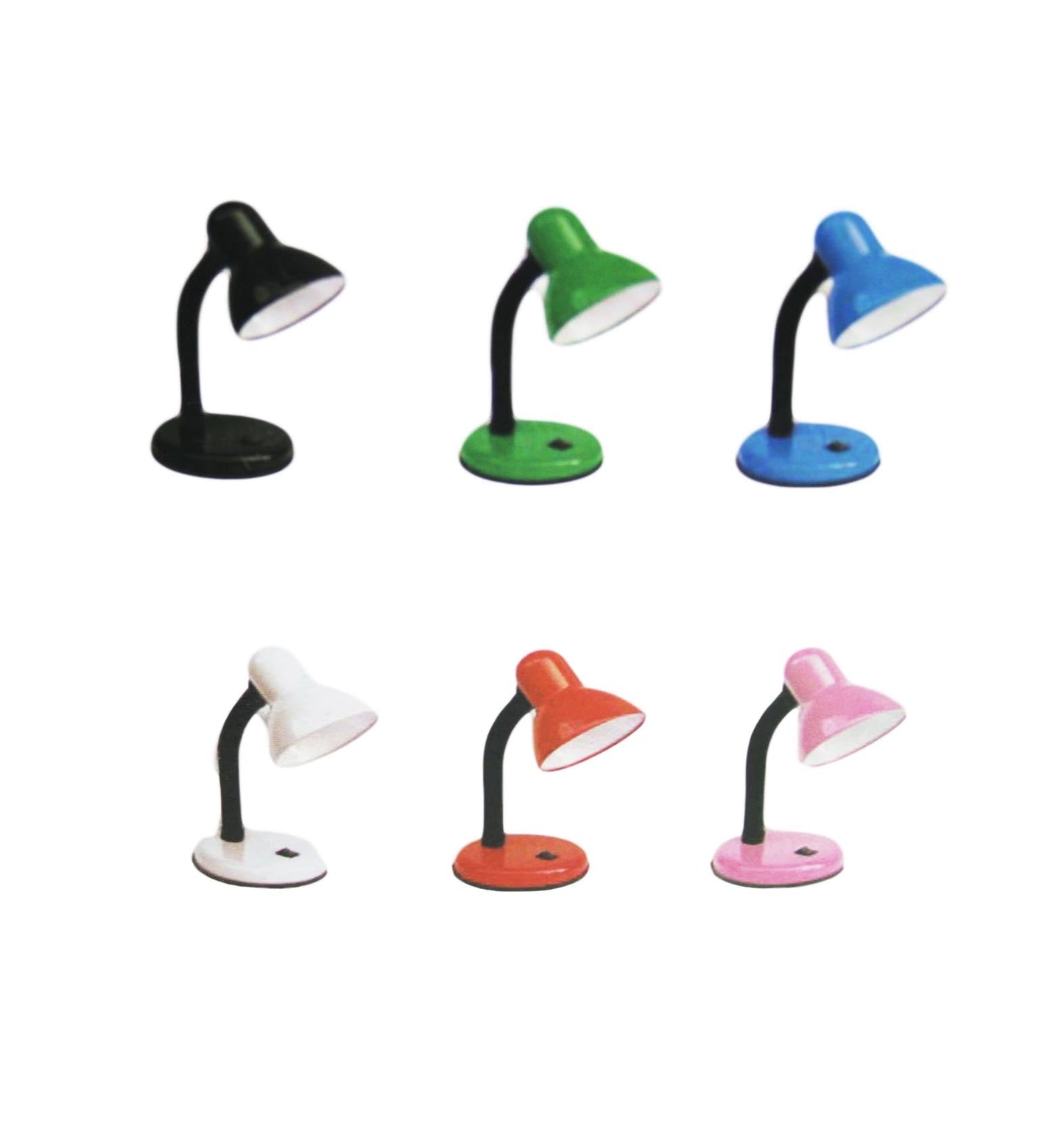 Adjustable Desk Office Home Lamp 220v 14cm x 32cm Assorted 9675  Colours Random Sent 6633 (Parcel Rate)