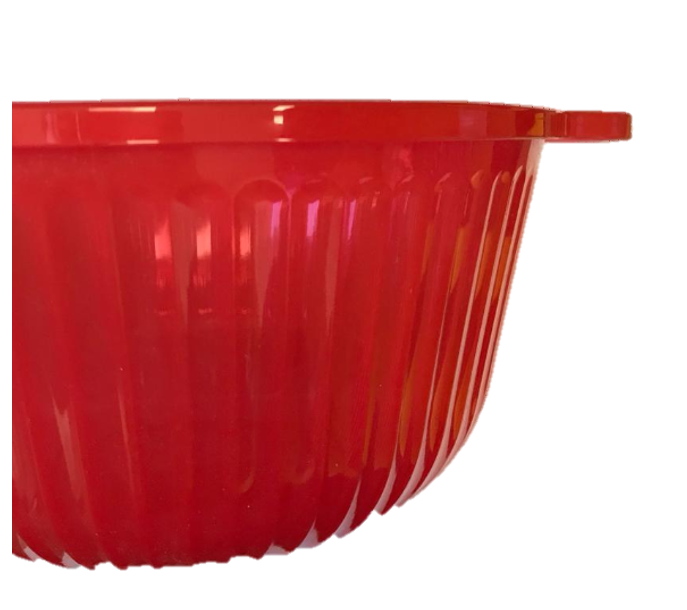 Plastic Bowl with Flat Handle 19 cm Assorted Colours 6801 (Parcel Rate)