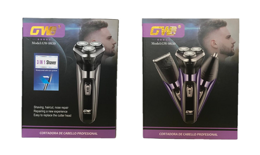 3 in 1 Hair Shaver Trimmer GW-9839 Micro-USB 7189 (Parcel Rate)