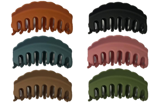 Plastic Hair Claw Clip 10 cm Assorted Colours 7249 (Parcel Rate)