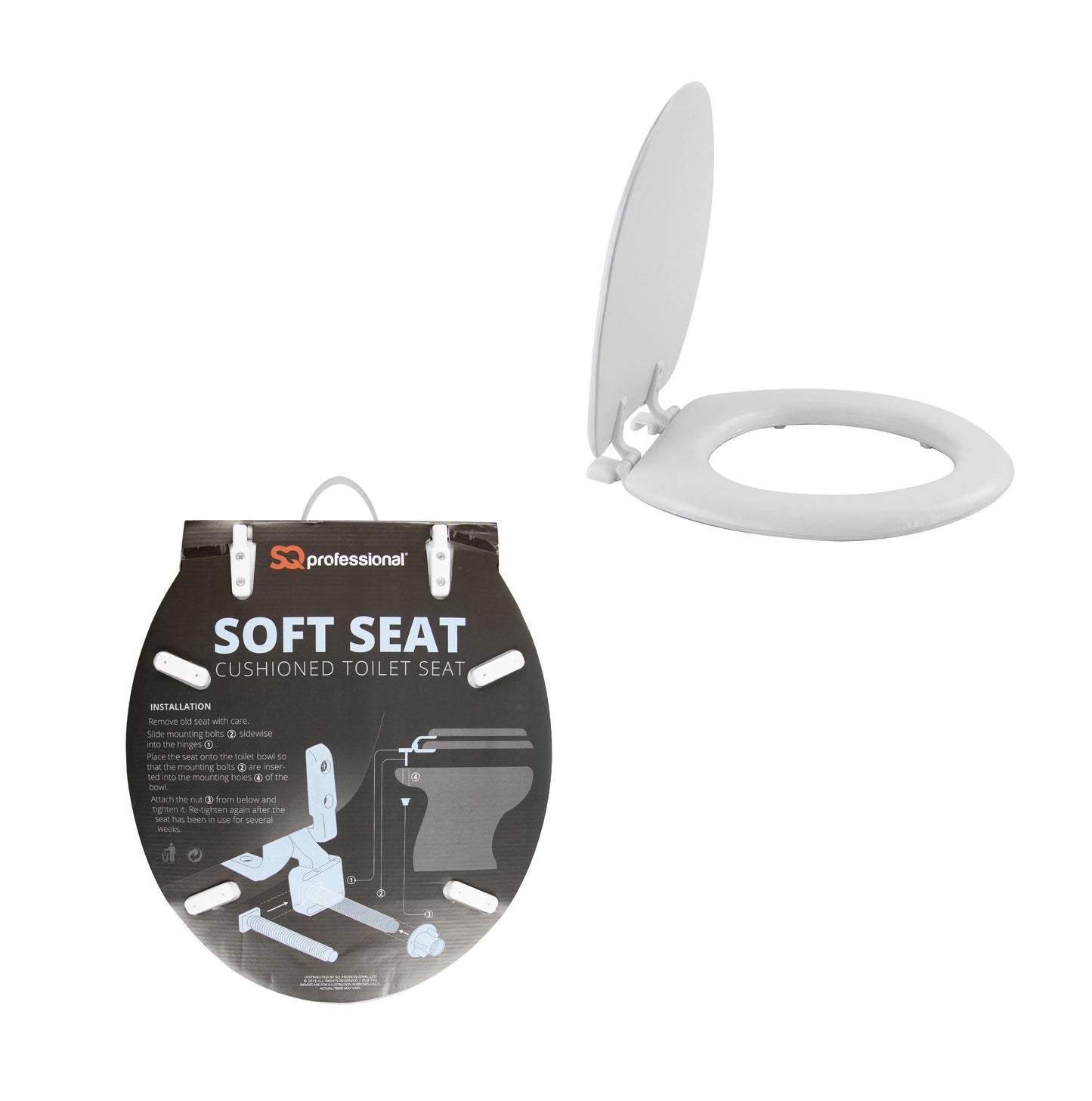 White Soft Seat Cushioned Toilet Seat Comfortable Seating Easy Install Home Diy 7800 (Parcel Rate)