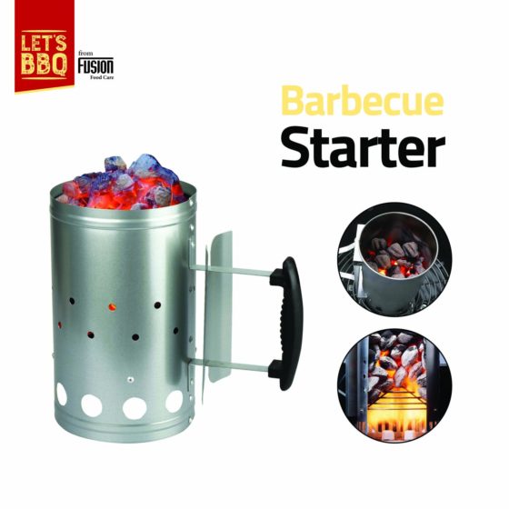 Garden BBQ Charcoal Starter Steel 17 x 27cm 7808 (Parcel Rate)