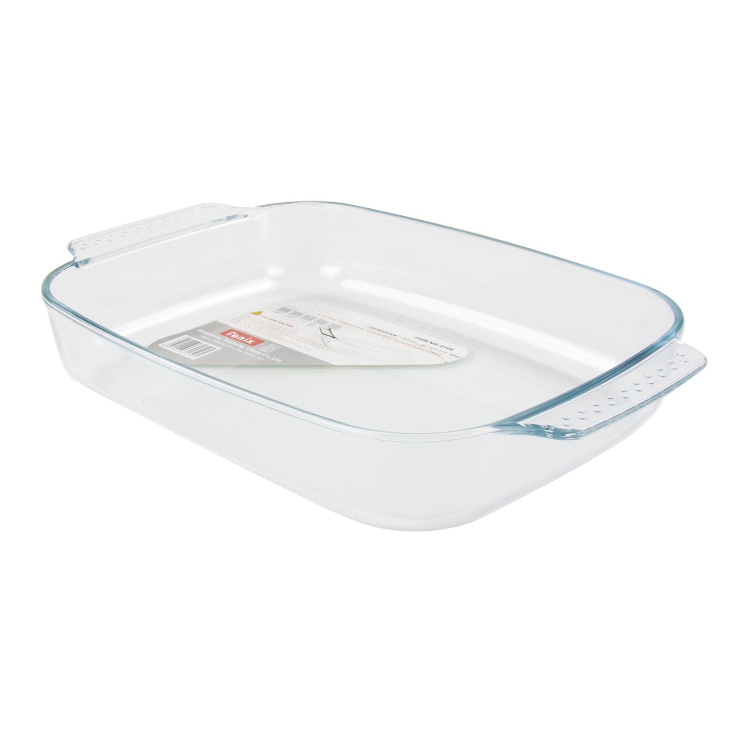 Rectangle Tempered Glass Roaster Cooking Baking Tray Dish 3 Litre 32 x 25 x 6.5cm 8040 (Parcel Rate)