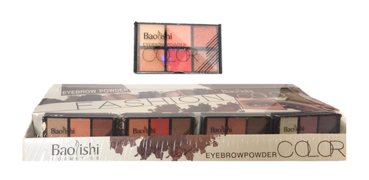 Baolishi  Eyebrow Powder / Eyeshadow Palette 7 x 5 cm Assorted Colours Box of 24 89304 (Parcel Rate)