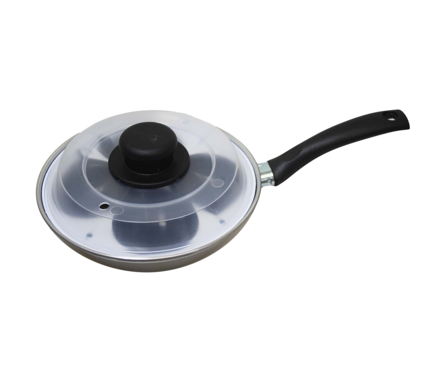 Non Stick Home Kitchen 4 Egg Poacher Pan 20cm With Long Safety Handle Egg Poacher 5.5cm 9101 (Parcel Rate)