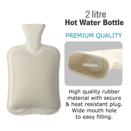 DGI Rubber Hot Water Bottle 2.0L 33 x 20cm 9251 (Parcel Rate)