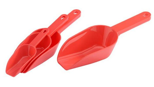 Plastic Dry Food Sweets Candy Scoop Shovel Set of 4 Assorted Colours AK459 A (Parcel Rate)