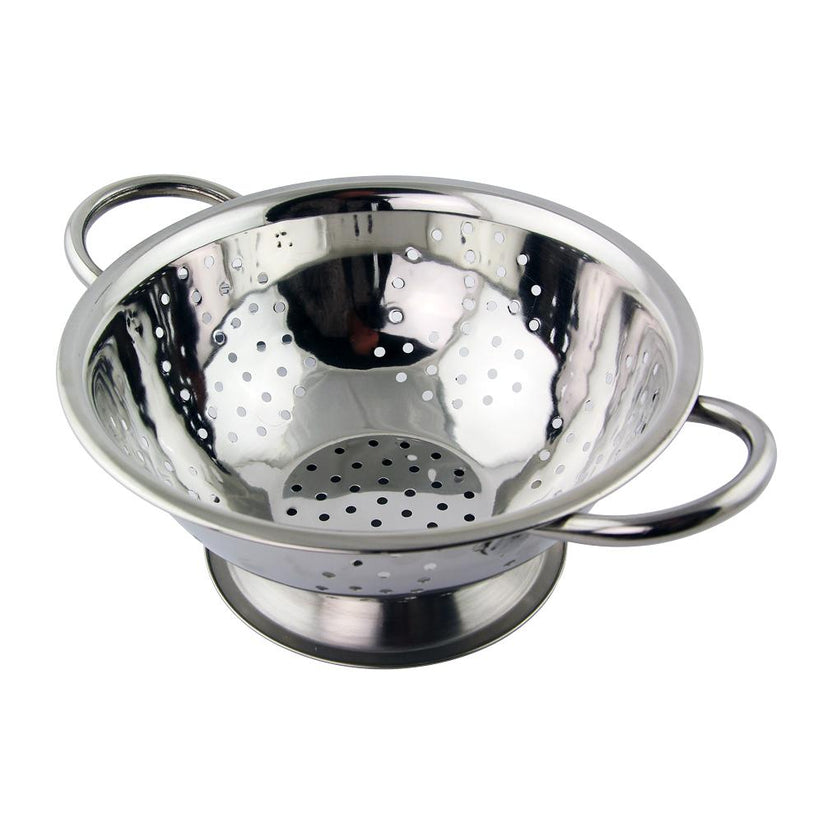 Stainless Steel Strainer Bowl Colander 2 Handles 28cm 08577  (Parcel Rate)