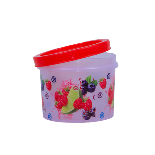 Plastic Container with Print Assorted Designs and Colours MX4092 (Parcel Rate)