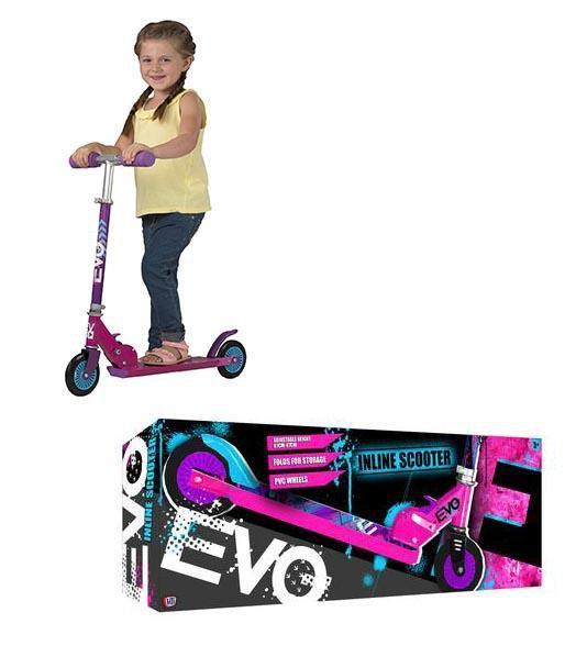 Girls EVO Inline Scooter Fun Outdoor Riding  1436843 (Parcel Rate)