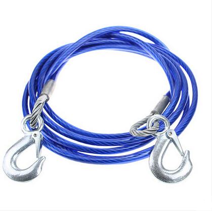 4 Metre Tow Pull Rope Strap Heavy Duty Road Recovery Car Van Wire Rope Durable 5334 (Parcel Rate)