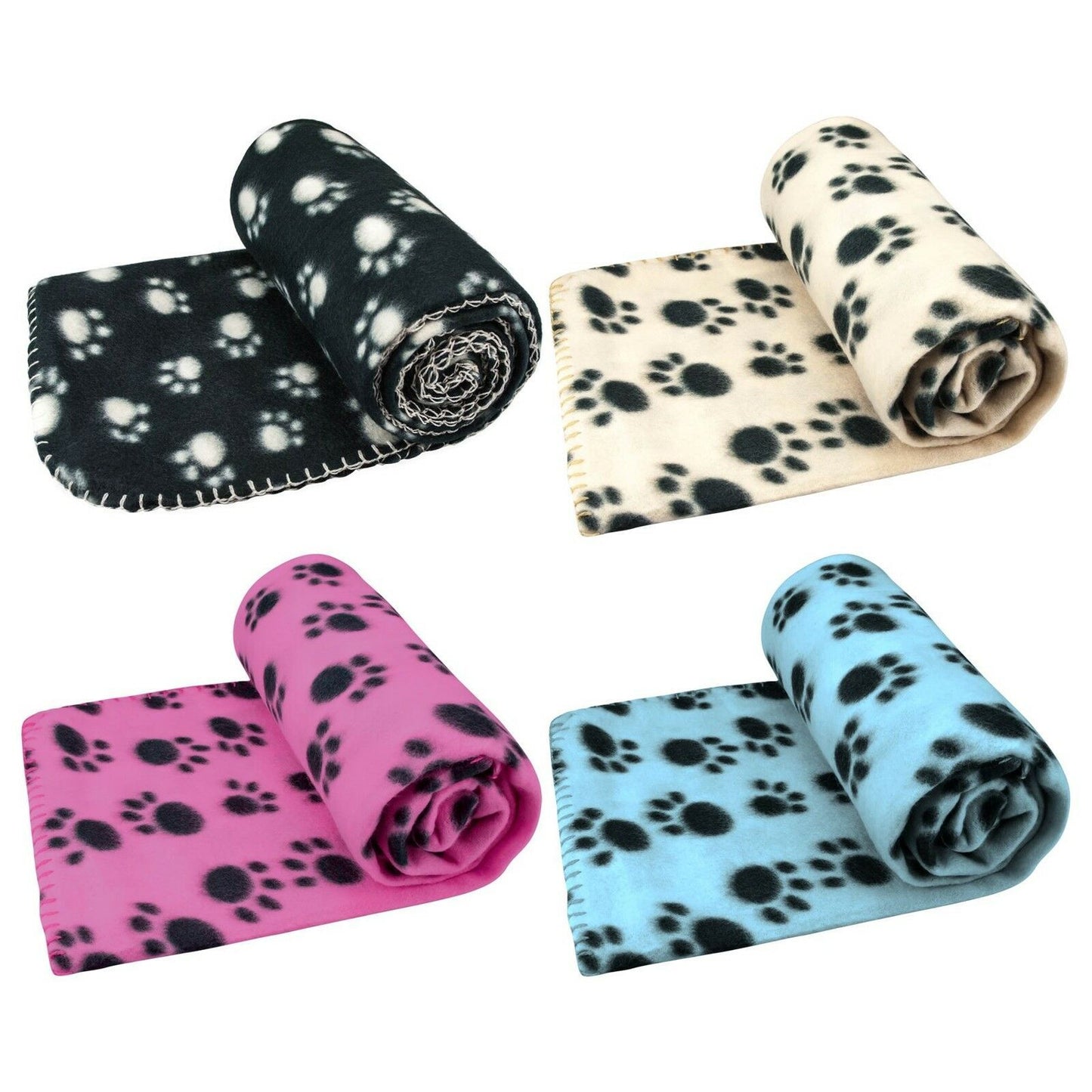 Soft Fleece Paw Print PET Sleeping Comfort Blanket Assorted Colour 119 x 98cm 2017 (Parcel Rate)