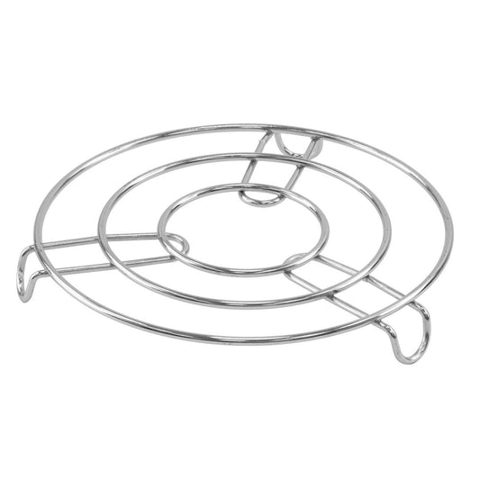 SQ Professional Durane Round Chrome Pan Coaster Trivet 20 x 2.5 cm 9988 (Parcel Rate)