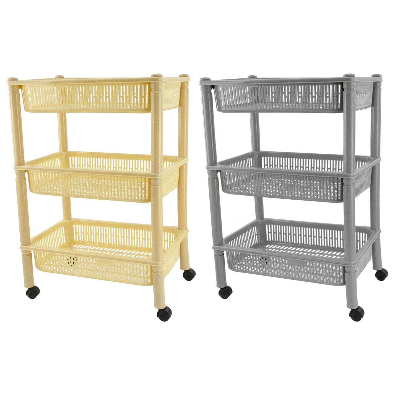 Plastic Kitchen Trolley Safari 3 Tier Fruit Veg 2786-3R/9160 (Parcel Rate)